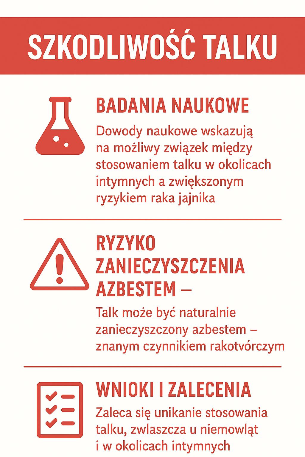 talk w kosmetykach - szkodliwość