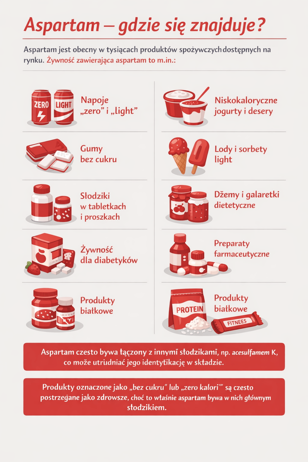 w czym jest aspartam?